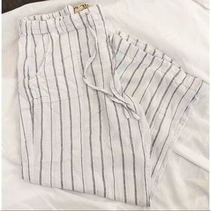 Anti Blue by Blue Spice Wide Leg Linen Ankle Pants